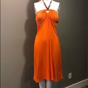 Orange Poet Summer Dress